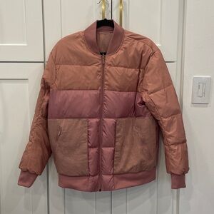 Lululemon Roam Far Reversible Water Repellent Down Filled Bomber Jacket Size 8
